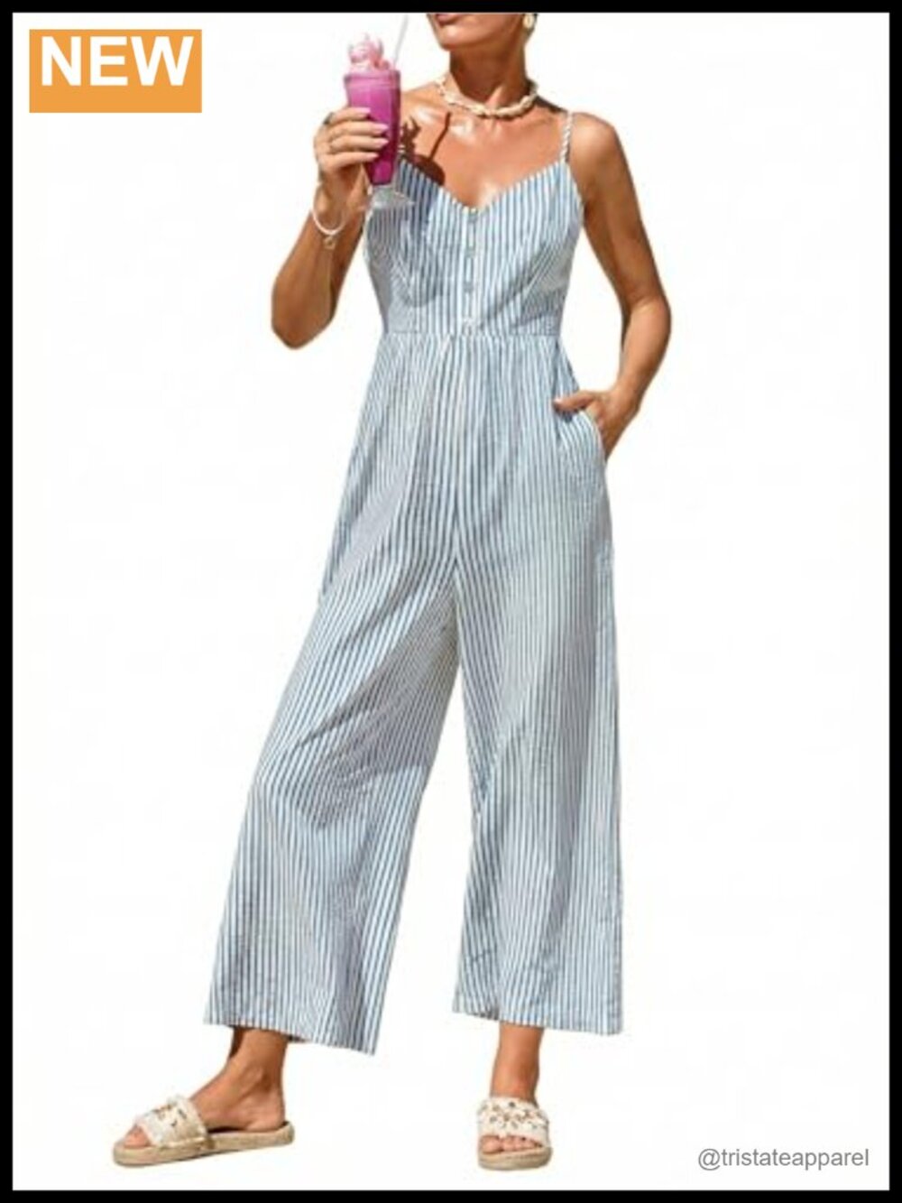 CUPSHE Womens Wide Leg Jumpsuit Sleeveless Backless Pockets